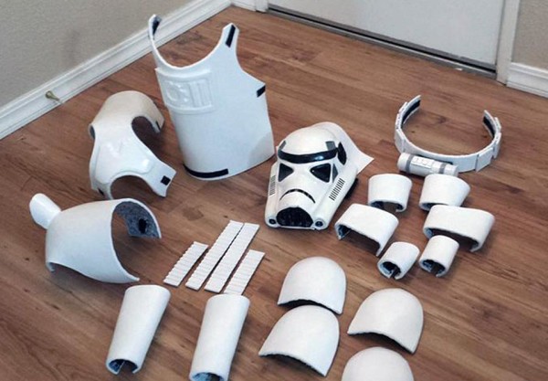 Storm Trooper Dog Suit Pieces